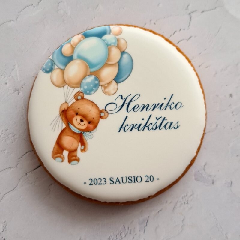 Dekoruoti meduoliniai sausainiai "Mano Krikštas"